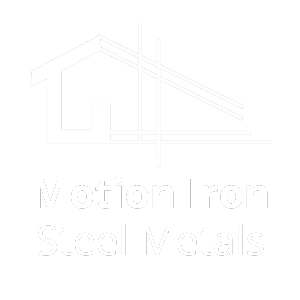 Motion Iron Steel Logo metal steel manufacturing and trade